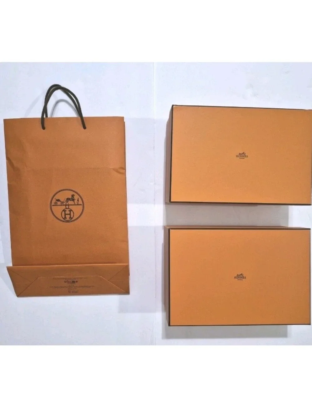 Authentic Hermes Empty Shoe Boxes + Dust Bags + Shopping Bags +...